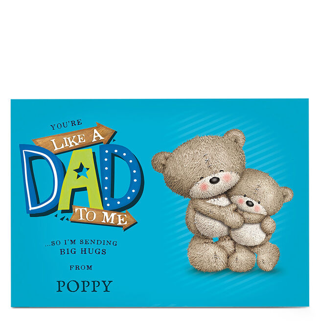 Personalised Hugs Father's Day Card - Like A Dad To Me