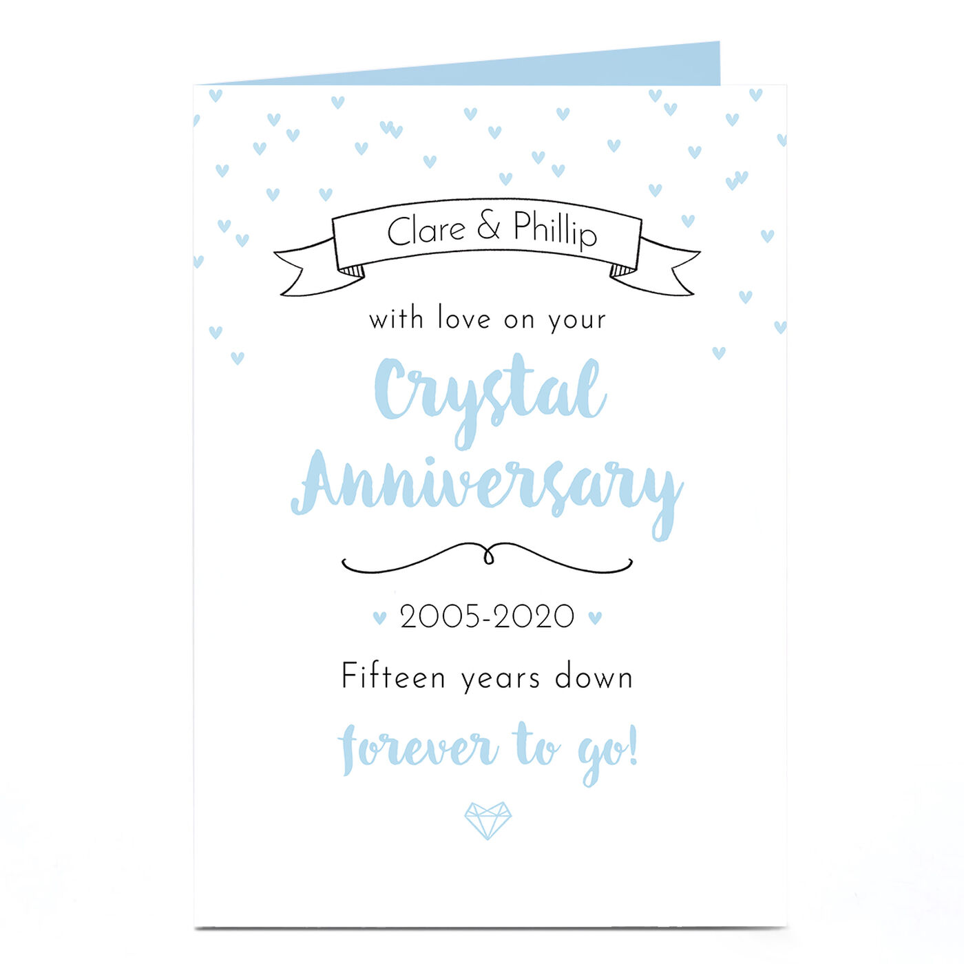 Buy Personalised Anniversary Card Crystal Anniversary for GBP 1.79