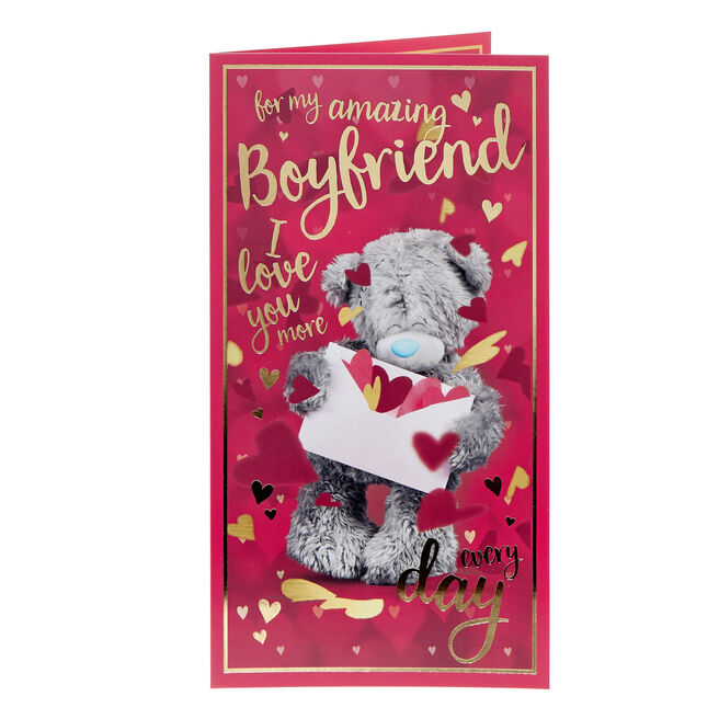 Boyfriend Love You More Tatty Teddy Christmas Card