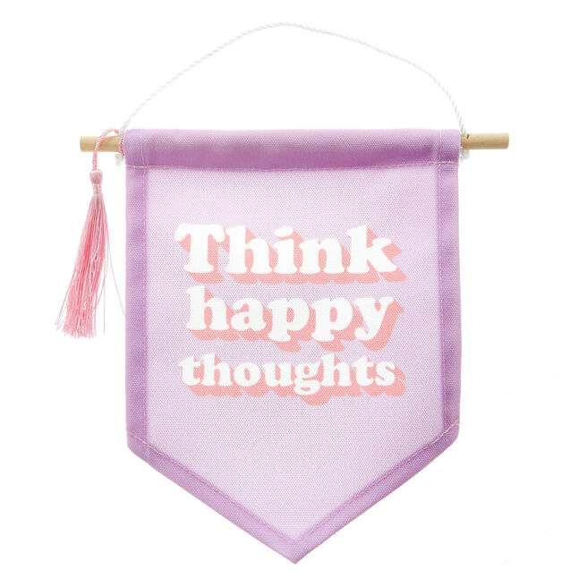Think Happy Thoughts Hanging Wall Decoration