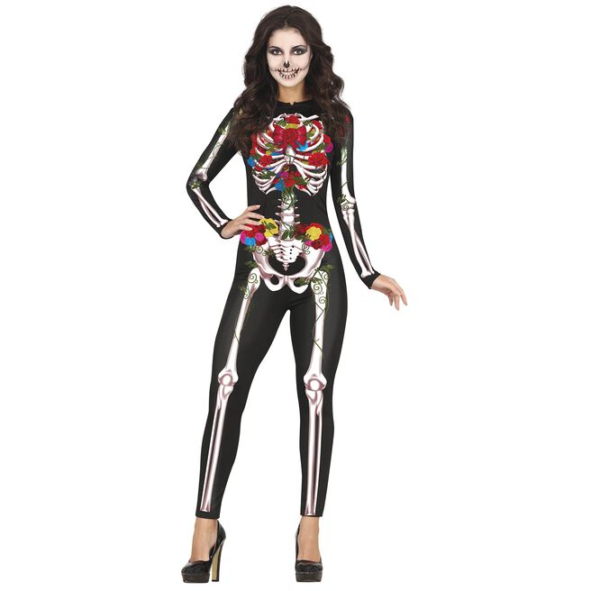 Colourful Skeleton Adult Fancy Dress Costume