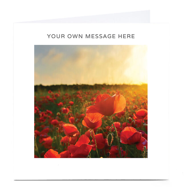 Personalised Card - Field Of Poppies