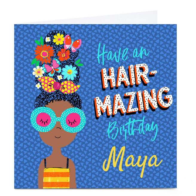 Personalised Rachel Clynick Birthday Card - Hair-mazing