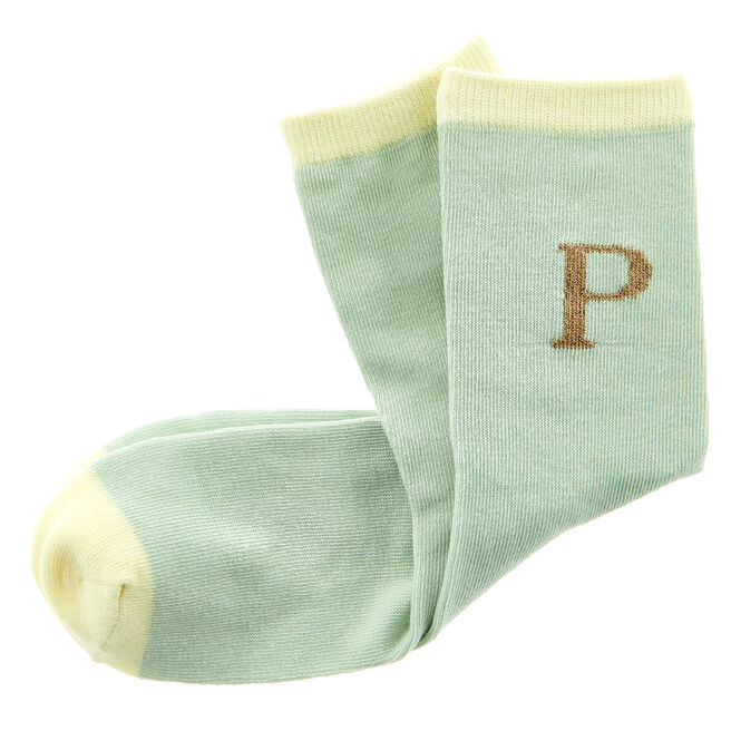 Letter P Socks