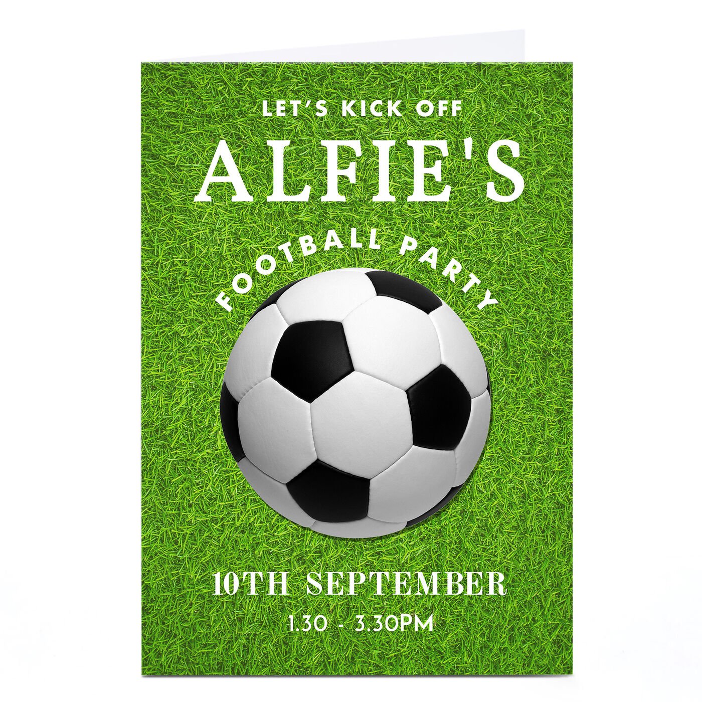 Buy Personalised Party Invitation - Football Party for GBP 1.79 | Card Factory UK buy-personalised-party-invitation-football-party-for-gbp-1-79-card-factory-uk