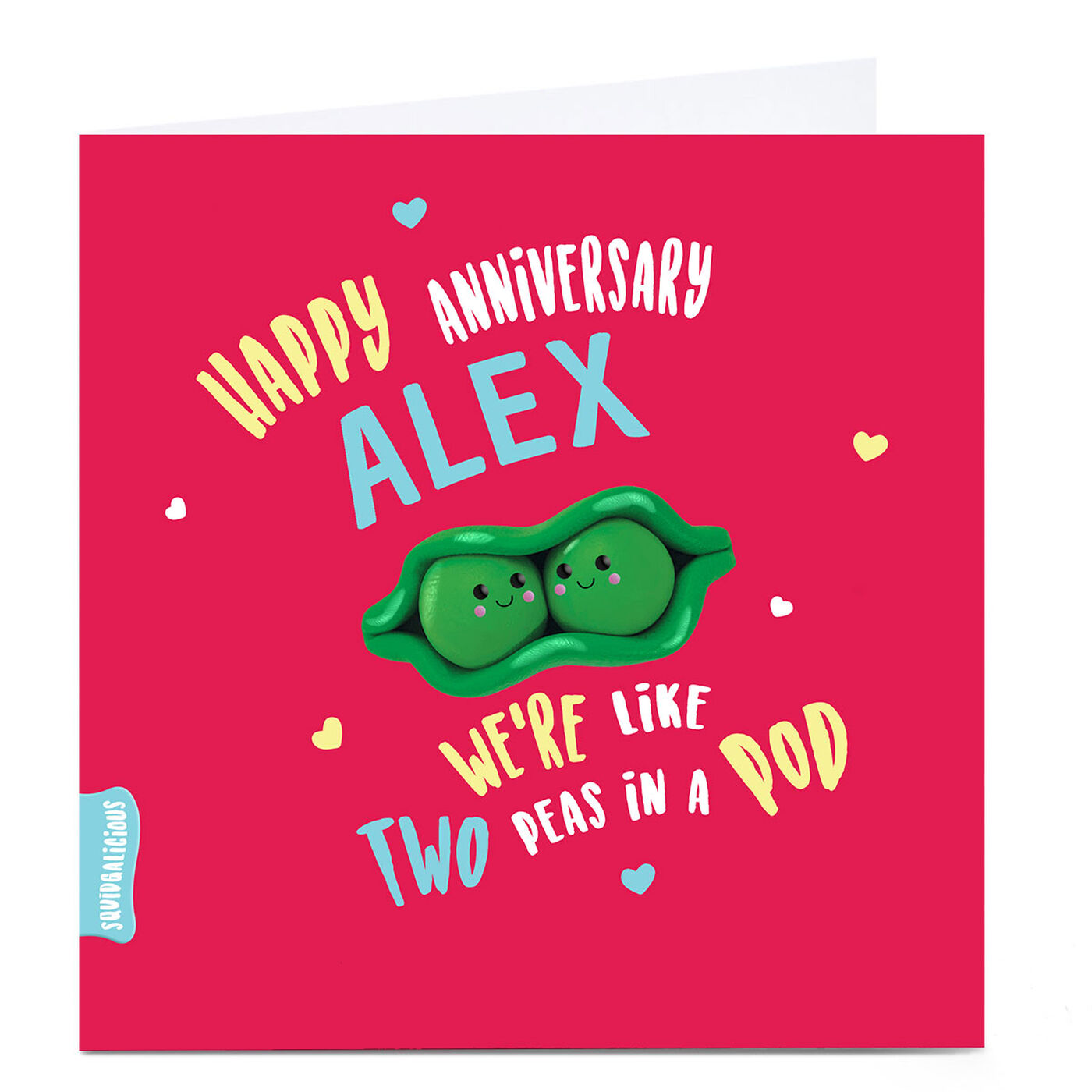 Buy Personalised Squidgalicious Anniversary Card Two Peas In A Pod for GBP 3.29 Card Factory UK