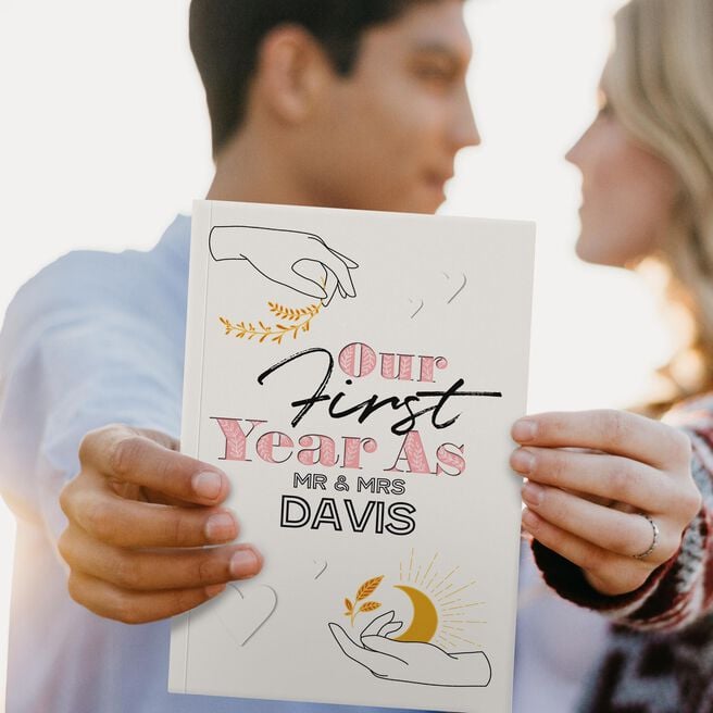 Personalised First Wedding Anniversary Book 