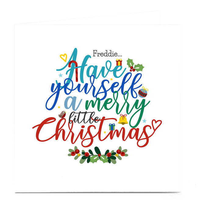 Personalised Rachel Griffin Christmas Card - Merry Little Christmas