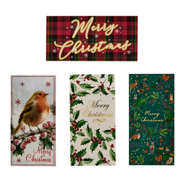 Classic Christmas Money Wallets - Pack of 4