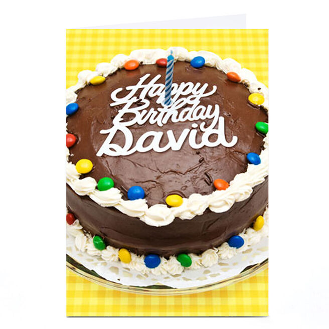 Personalised Birthday Card - Chocolate Cake