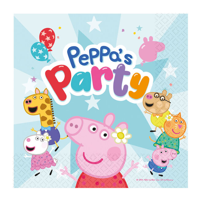 Peppa Pig Party Napkins - Pack of 16