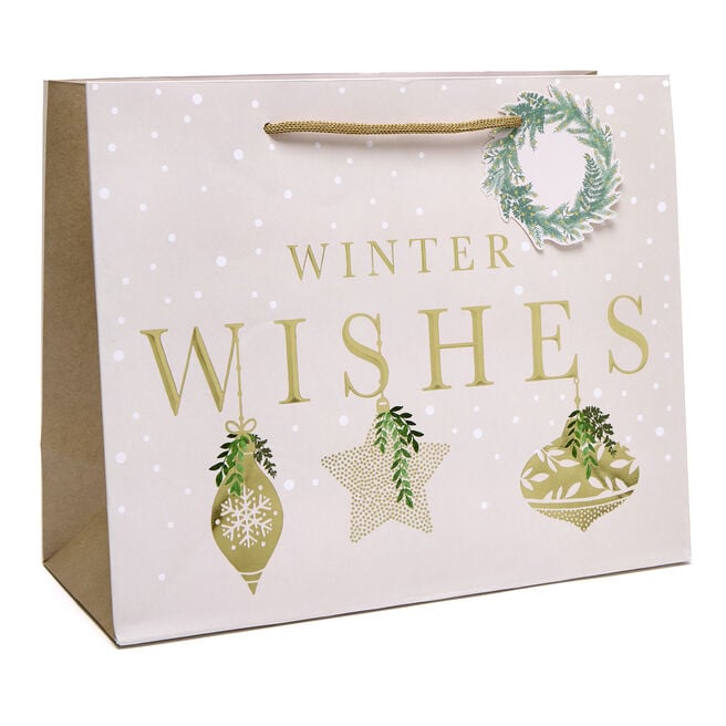 Winter Wishes Large Landscape Gift Bag
