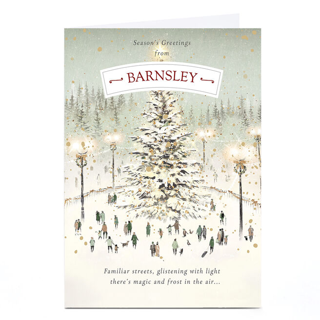 Personalised Christmas Card - Season's Greetings From Town