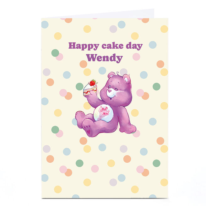 Personalised Birthday Card - Care Bears with Name