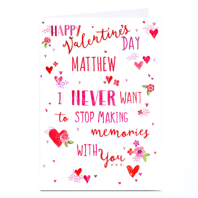 A4 Personalised Nik Golesworthy Valentine's Day Card - Making Memories