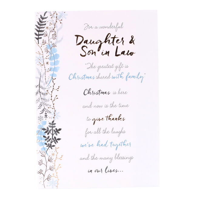 Daughter &amp; Partner Christmas Cards, Daughter &amp; Fiancé, Boyfriend or Son-in-Law | Card Factory
