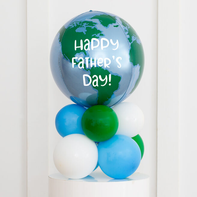 Personalised Globe Air Filled Orb Stack - Delivered Inflated!