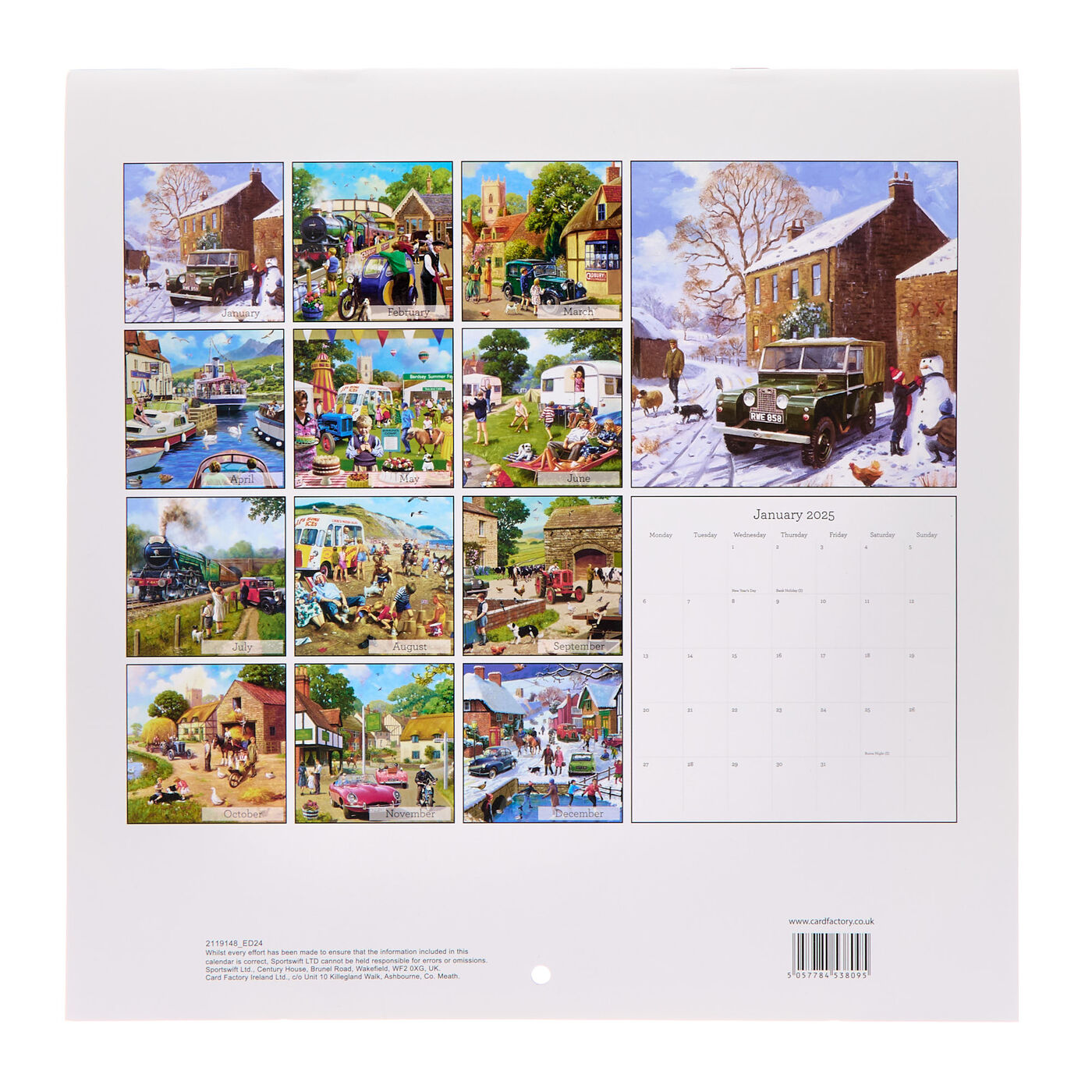 Buy Days Gone By 2025 Square Calendar for GBP 2.99 | Card Factory UK
