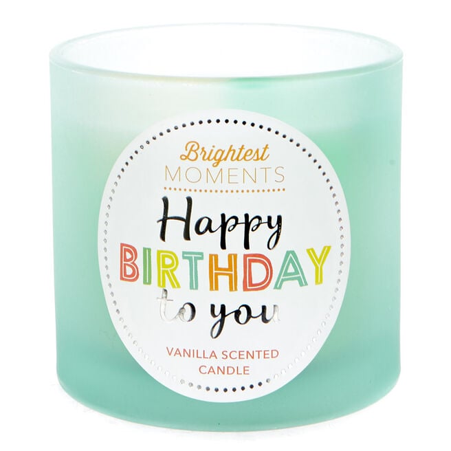 Brightest Moments Vanilla Scented Celebration candle - Happy Birthday , Brightest Moments Vanilla Scented Celebration candle - Happy Birthday