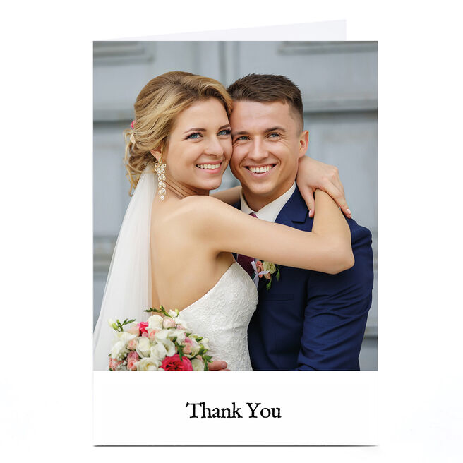 Photo Wedding Thank You Card - Any Photo & Message