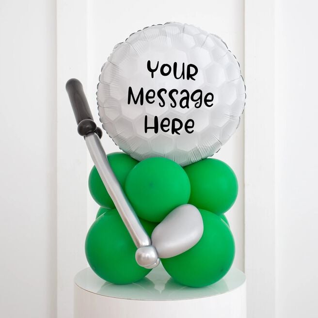 Personalised Happy Father's Day Golfing Bubble Balloon Stack 