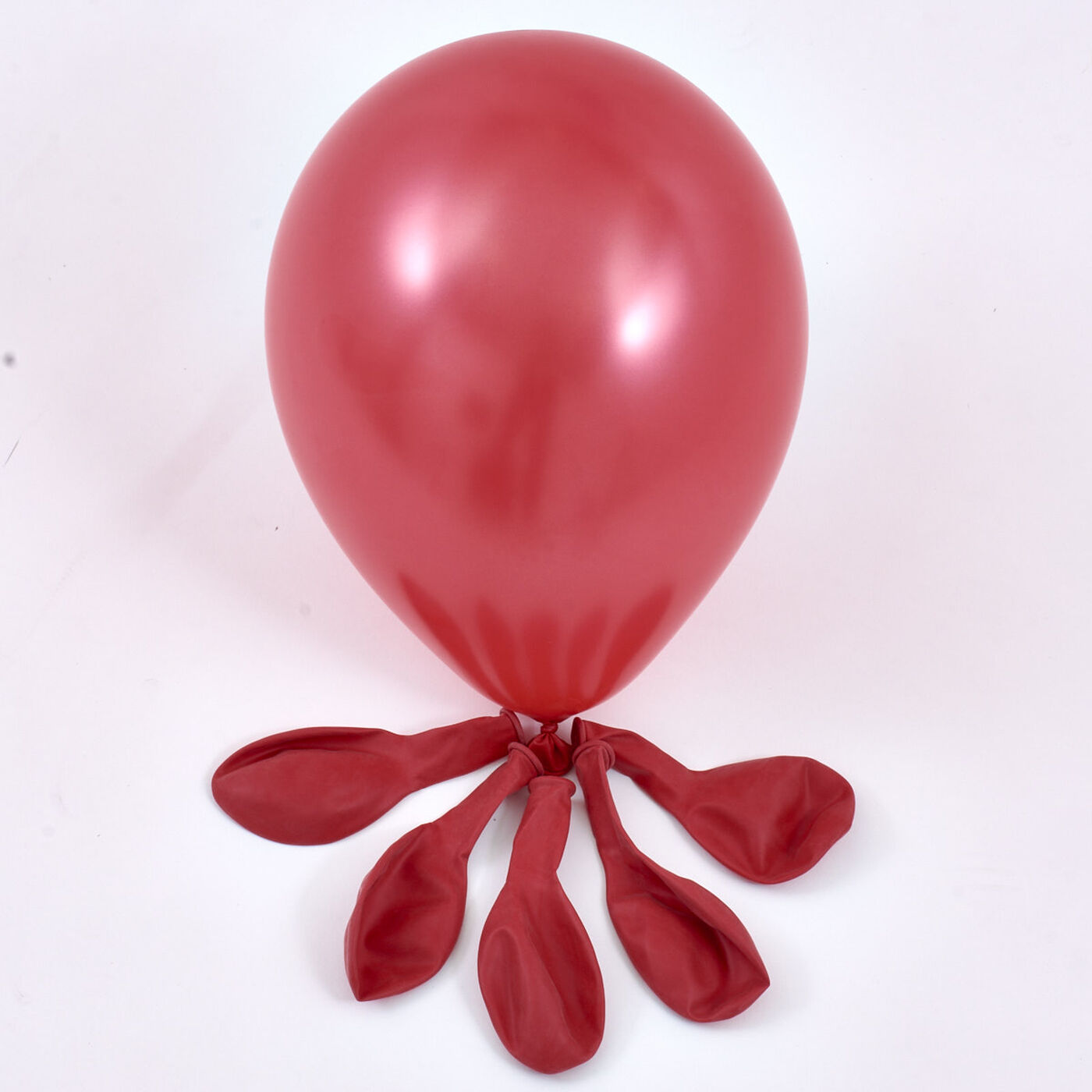 Buy Metallic Red Airfill Latex Balloons Pack Of 6 for GBP 0.99