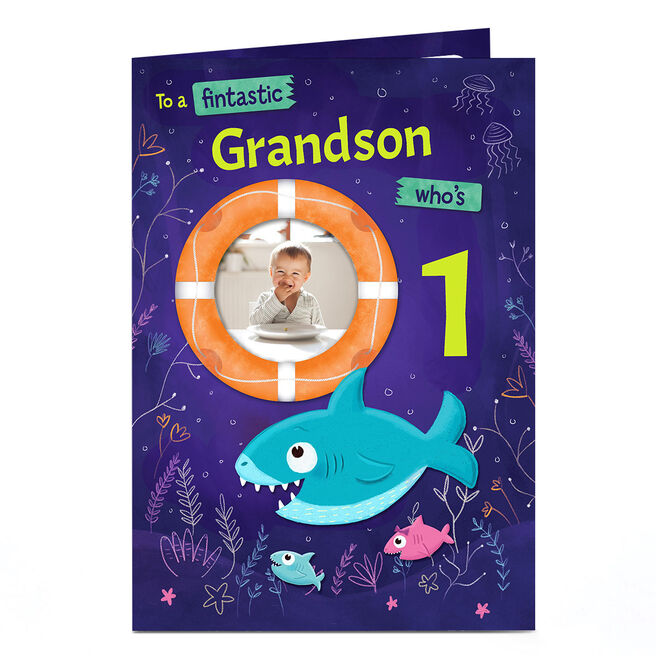 Photo Birthday Card - To A Fintastic..., Editable Age