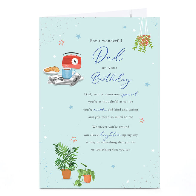 Birthday Card - Warm and Kind and Caring, Dad