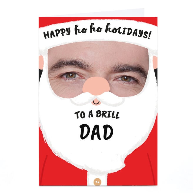 Photo Christmas Card - Santa Face, Dad
