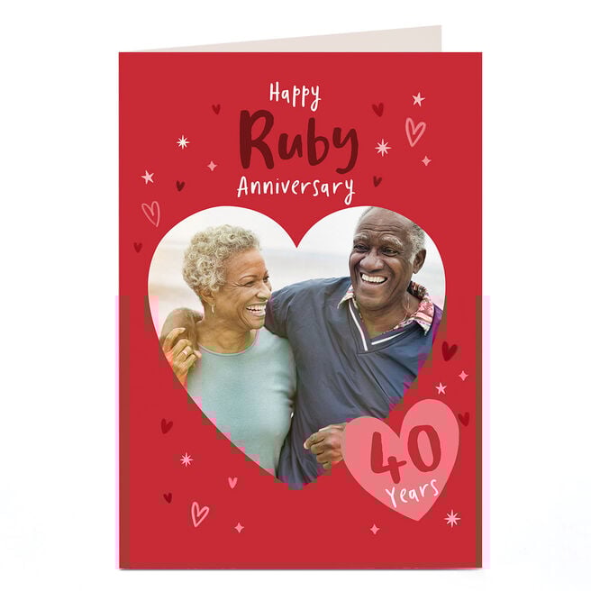 Personalised Anniversary Photo Card - Ruby Anniversary