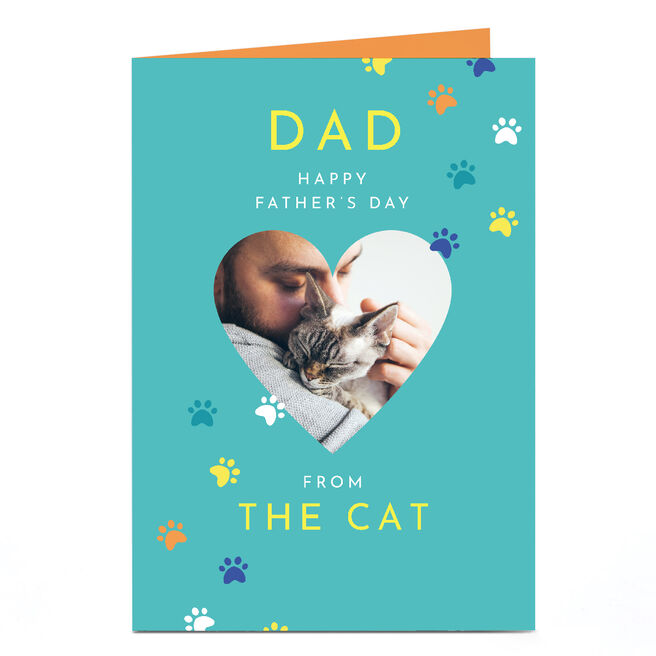 Personalised Father's Day Card - Heart 1 Photo upload from Cat