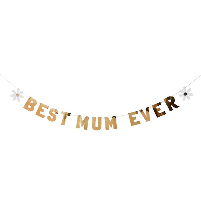 Gold Best Mum Ever Card Banner 2m