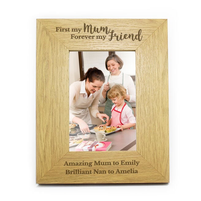 'First My Mum, Forever My Friend' Personalised Photo Frame