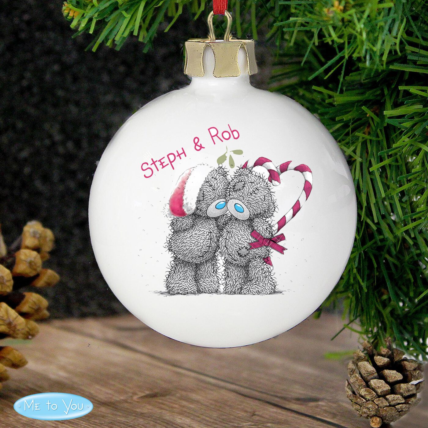 Buy Personalised Me To You Couple Christmas Bauble for GBP 12.99 | Card ...
