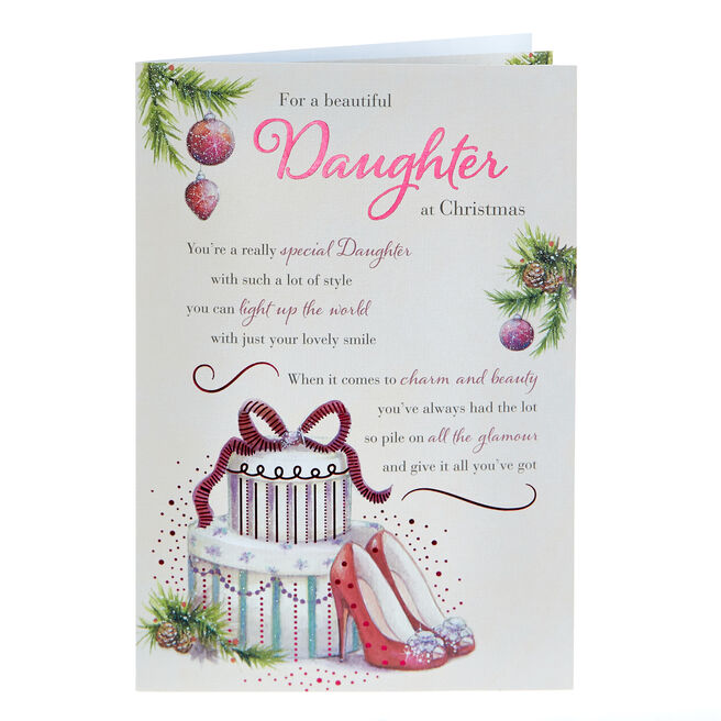 Daughter Christmas Cards, Personalised Xmas Cards for Daughter | Card