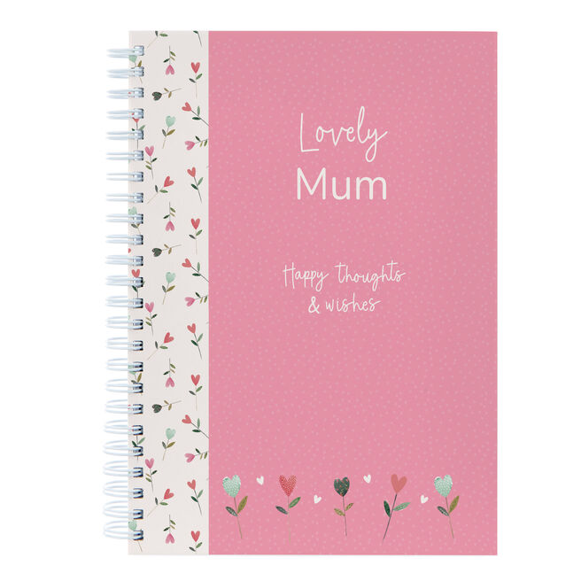 Personalised Notebook - Pink Happy Thoughts and Wishes