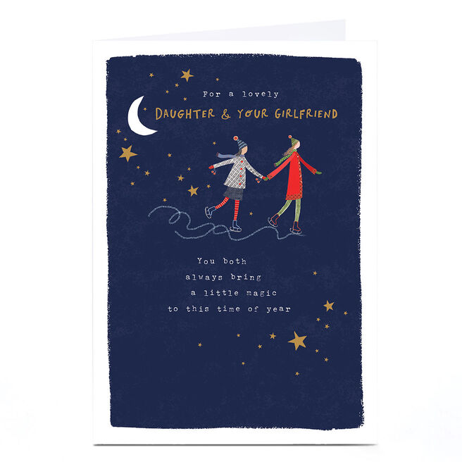 Christmas Card - A Lovely Daughter & Your Girlfriend