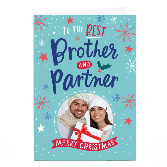 Personalised Ebony Newton Christmas Card - Best Brother & Partner