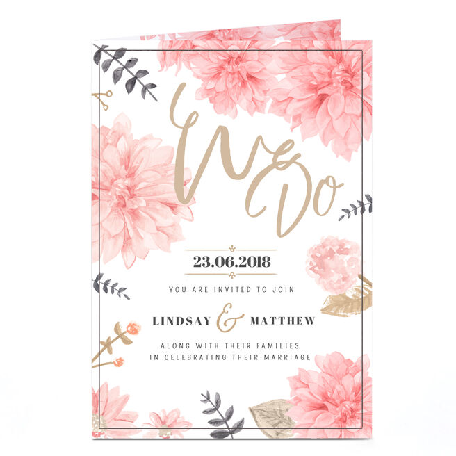 Personalised Wedding Invitation - Floral Chic