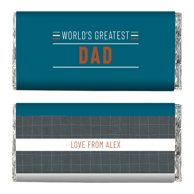 Personalised Chocolate Bar - World's Greatest Dad