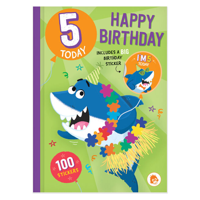 5 Today Shark Birthday Activity Book & Stickers