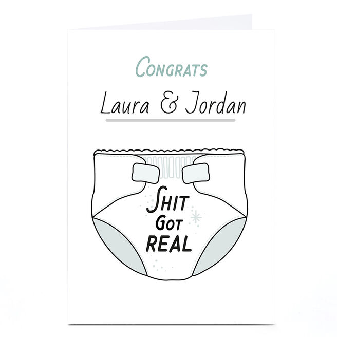 Personalised Card - New Baby - Congrats Humour