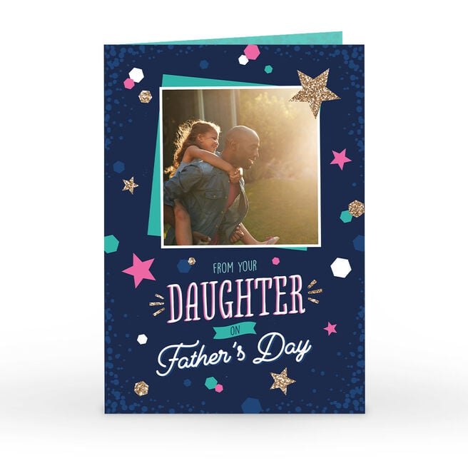 Personalised Father's Day Photo Card - From Your Daughter