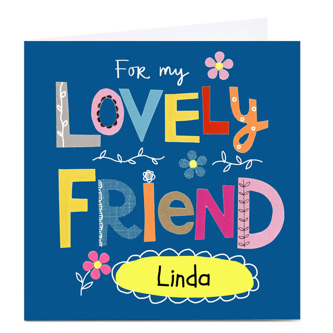 Personalised Lindsay Loves To Draw Card - Lovely Friend