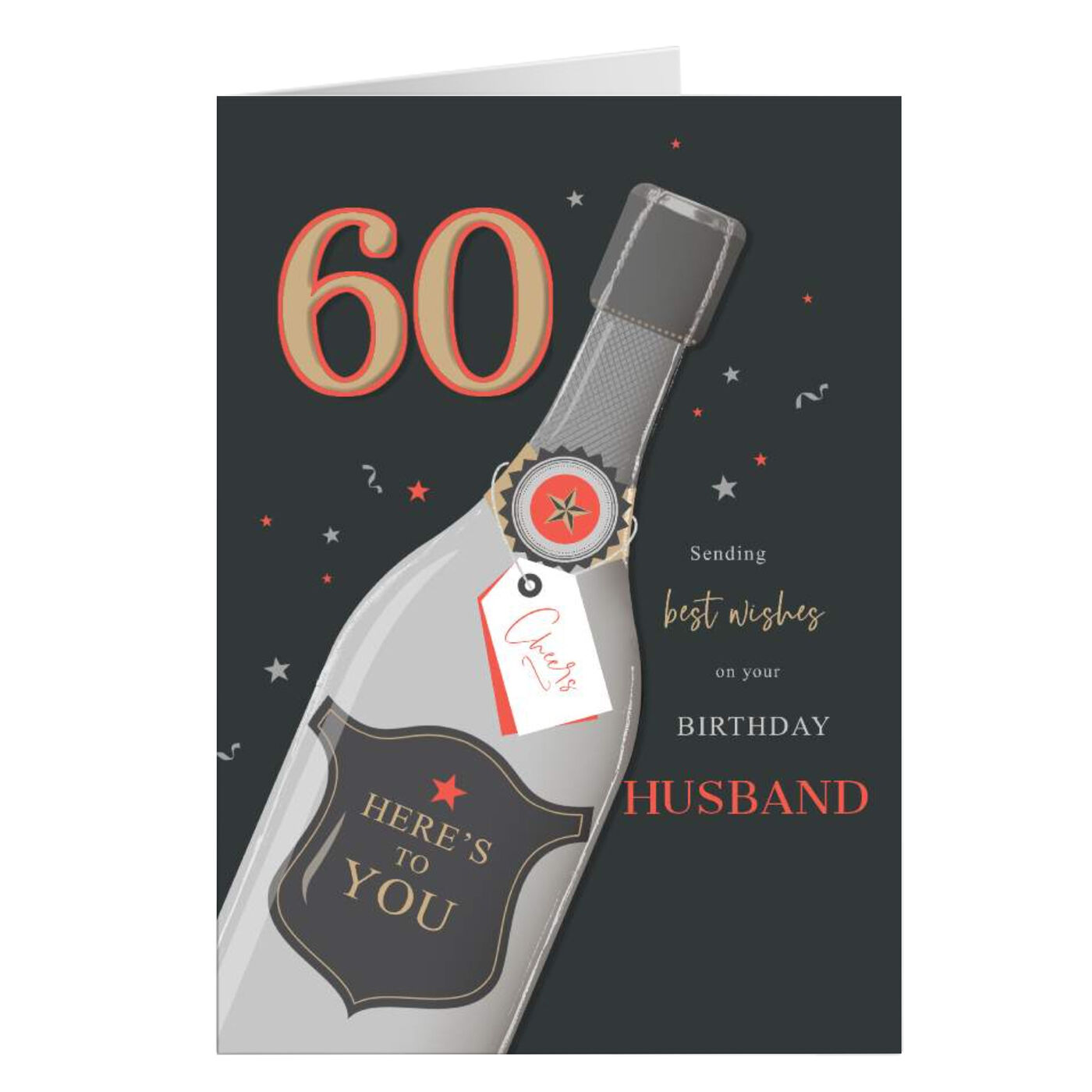 Buy Personalised Birthday Card - Husband Here's To You Champagne, Any ...