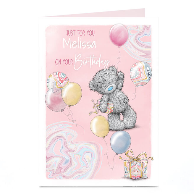 Personalised Tatty Teddy Birthday Card - Just for You, Any Name