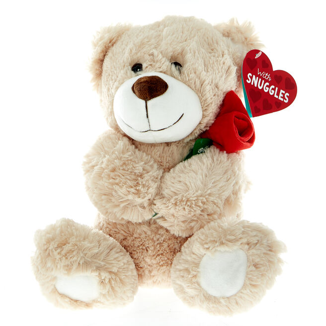 Soft Toy Bear With Rose