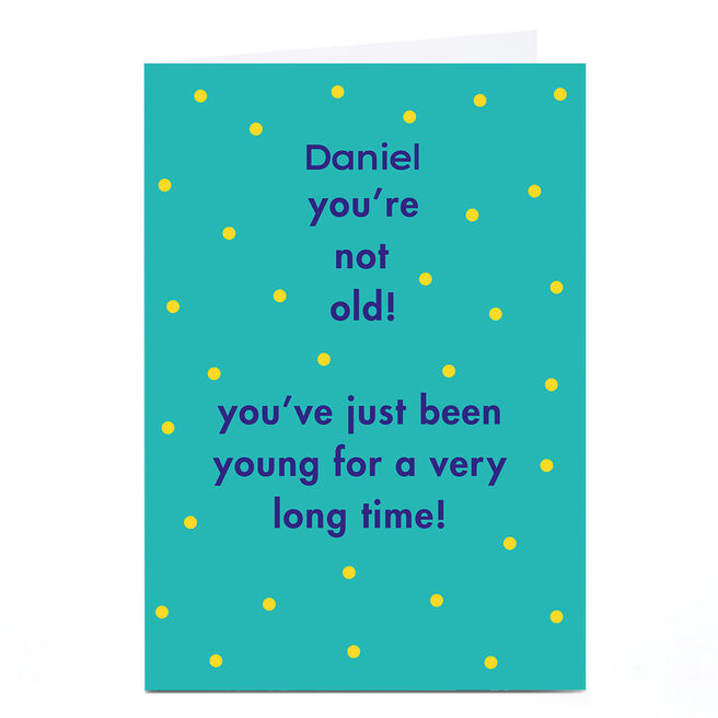 Personalised Baboon Birthday Card -  Young For A Very Long Time 