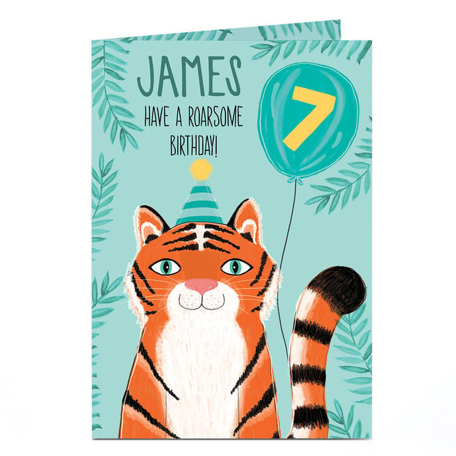 Personalised Editable Age Birthday Card - Have A Roarsome Day