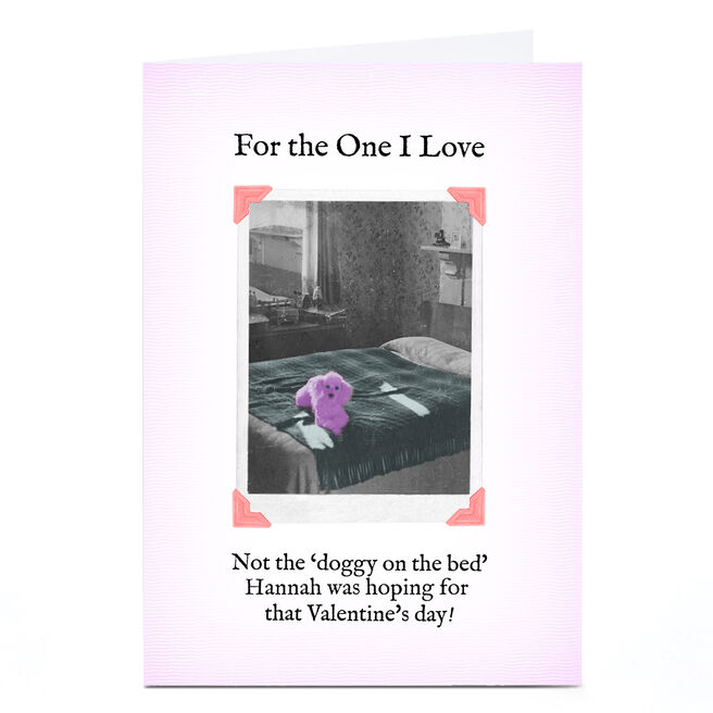 Personalised Witty In Pink Valentine's Day Card - Doggy